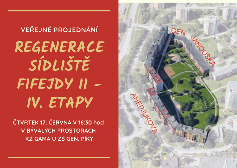 Veřejné projednání Regenerace sídliště Fifejdy II - IV. etapa