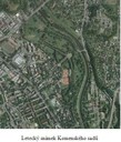 Letecký snímek Komenského sadů