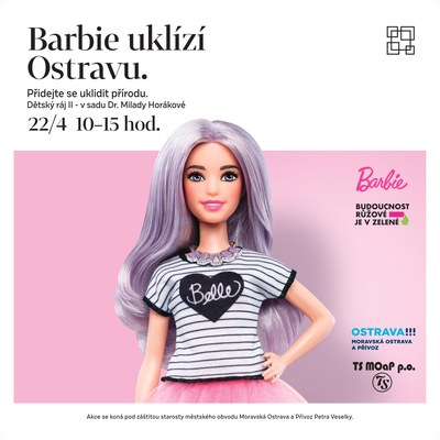 Barbie uklízí Ostravu