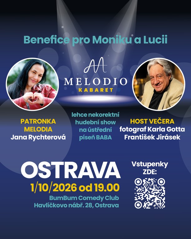 Benefiční Melodio kabaret v Ostravě pomůže Monice a Lucii
