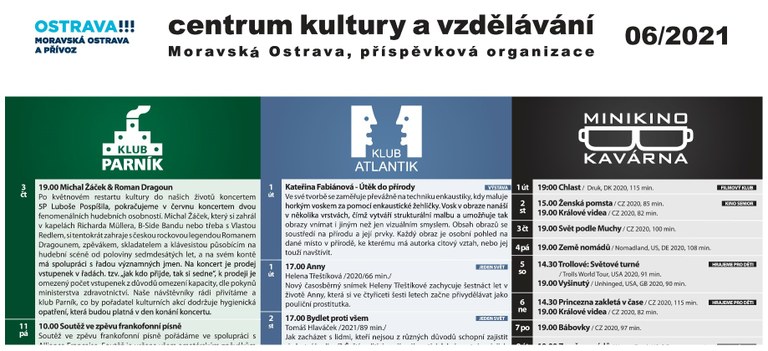 Centrum kultury a vzdělávání zve na červnový program