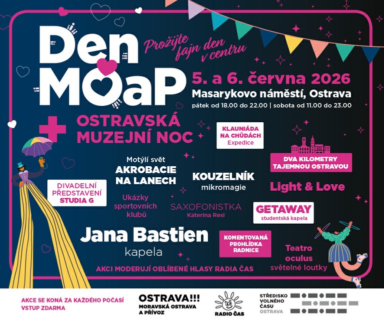 Den MOaP 2026 a Ostravská muzejní noc nabídnou dva dny plné zážitků v centru Ostravy