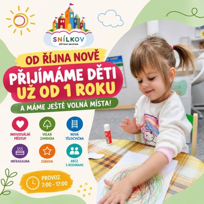 Dětská skupina Snílkov má volná místa