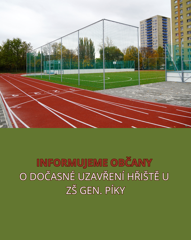 Dočasné uzavření hřiště u ZŠO Gen. Píky