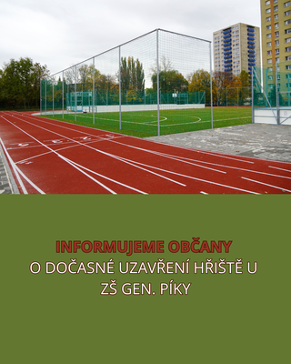 Dočasné uzavření hřiště u ZŠO Gen. Píky