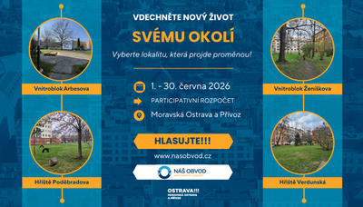 Hlasování participativního rozpočtu je tady. Rozhodněte, které lokality získají šanci na proměnu