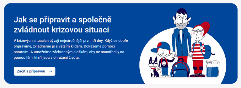 Informace k postupům při vzniku mimořádné události - příručka 72 hodin
