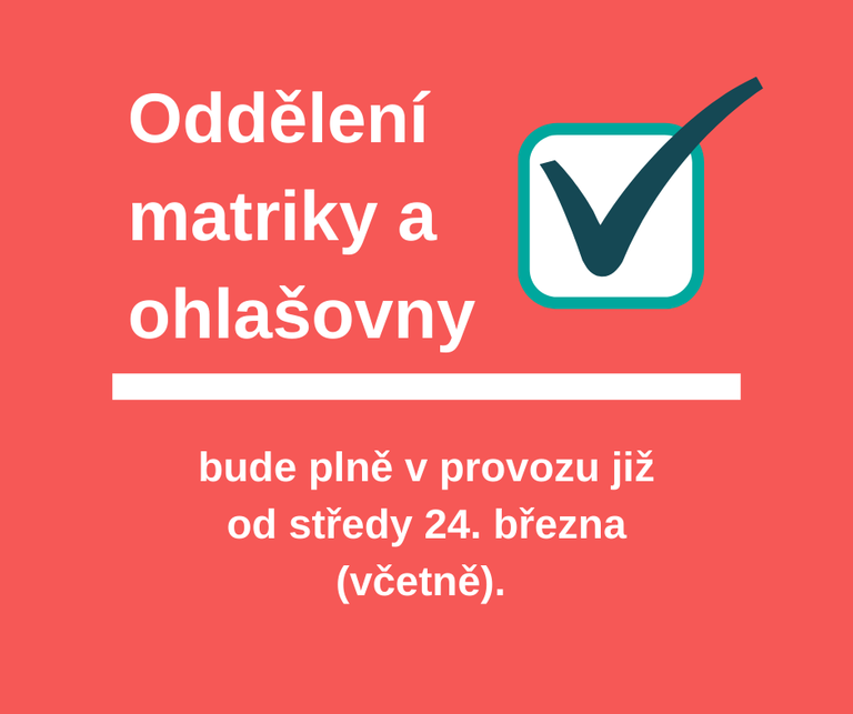 Informace o provozu matriky a ohlašovny