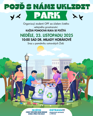Komunitní úklidová akce „Pojď s námi uklidit park“