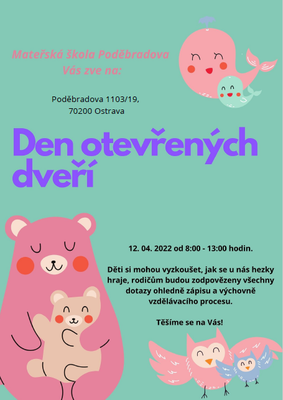 Mateřská škola Poděbradova ZVE NA DEN OTEVŘENÝCH DVĚŘÍ