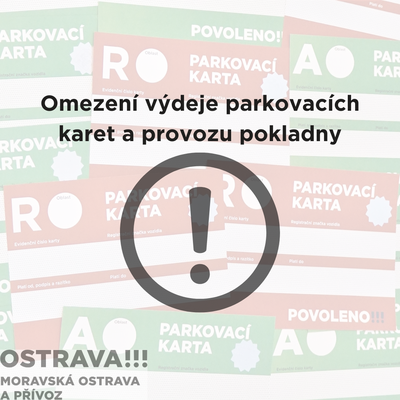 Omezení výdeje parkovacích karet a provozu pokladny