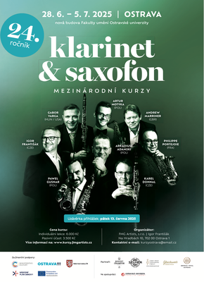 Ostrava opět přivítá klarinetové a saxofonové mistry z celé Evropy