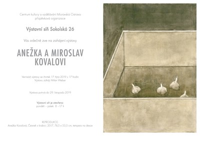 Pozvánka na vernisáž výstavy manželů Kovalových