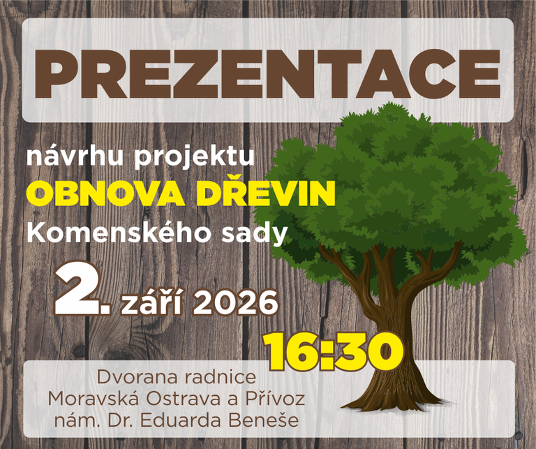 Prezentace projektu na obnovu dřevin v Komenského sadech