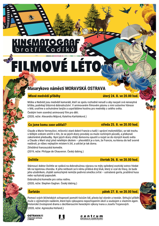 Příští týden v úterý zahájíme Filmové léto s Kinematografem bratří Čadíků! 