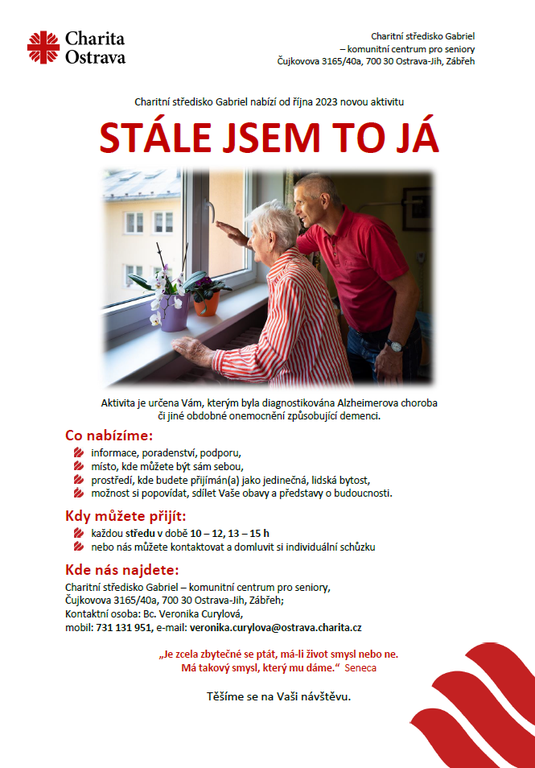 Stále jsem to já - služba pro lidi s onemocněním demencí