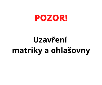 Uzavření pracoviště matriky a ohlašovny