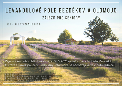 Zájezd pro seniory - Levandulové pole a Olomouc