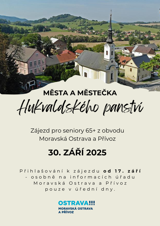 ZÁJEZD PRO SENIORY: MĚSTA A MĚSTEČKA HUKVALDSKÉHO PANSTVÍ