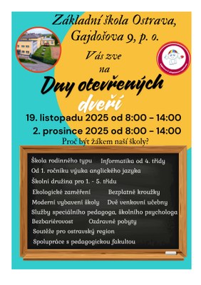 ZŠ Gajdošova zve na Dny otevřených dveří